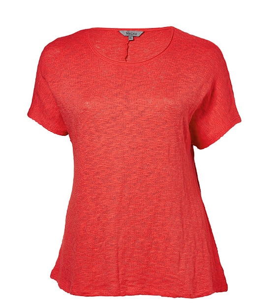 Belle Curve Textured T-Shirt - Hibiscus 4 of 5