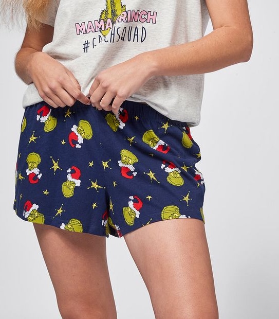 Dr Seuss Mama Grinch Shorts and T-Shirt Sleep Set