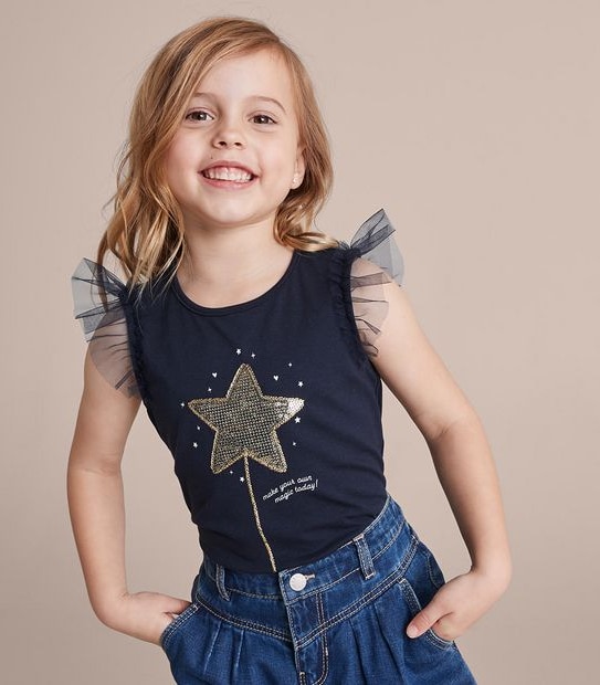 Sequin Star Tulle Tank