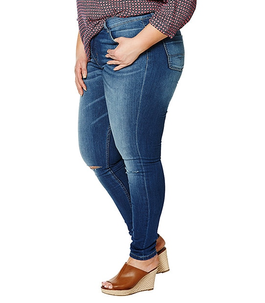 Belle Curve Ripped Skinny Jeans