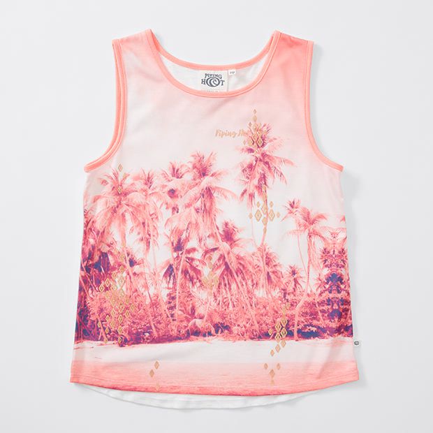 Piping Hot Photographic Print Tank Top Piping Hot Photographic Print Tank Top
