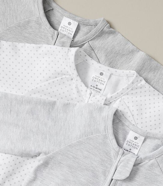 3 Pack Baby Organic Cotton Coveralls
