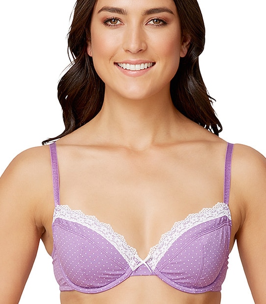 Lily Loves 2 Pack Bras - Purple Spot