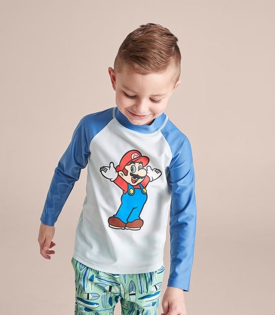 Super Mario Swim Rash Vest