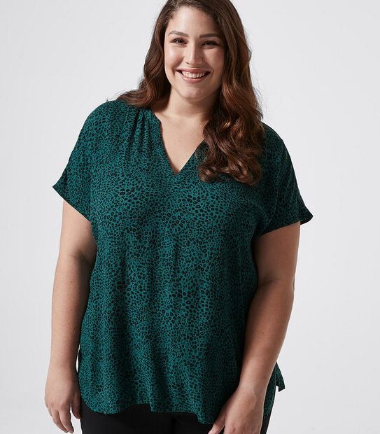 Belle Curve Dallas Shirred Neck Top