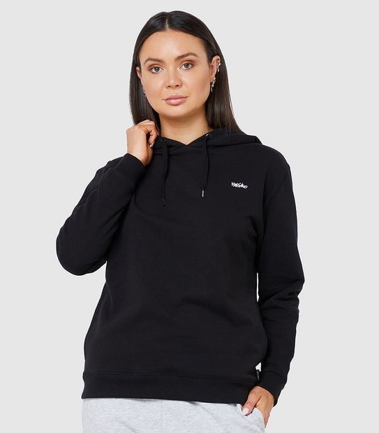 Mossimo Core Script Popover Hoodie Jumper - Black