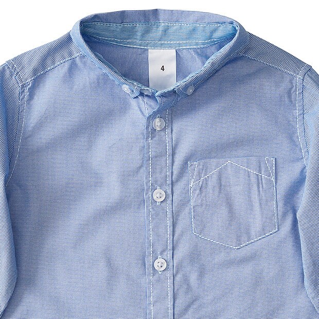 Boys' Long Sleeve Mini Check Shirt 