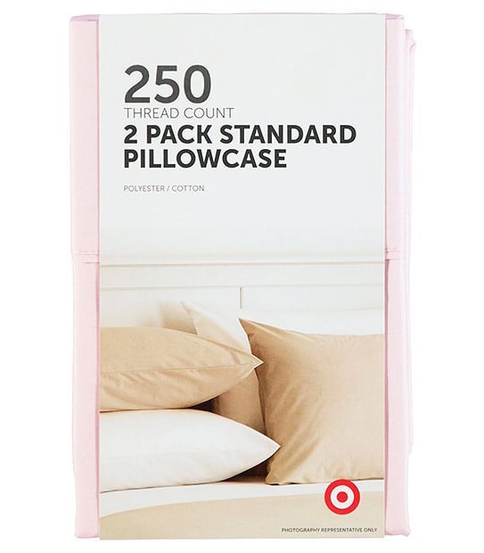 2 Pack 250 Thread Count Standard Pillowcases