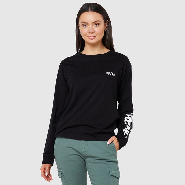 Mossimo Core Script Long Sleeve T-Shirt - Black | Target Australia