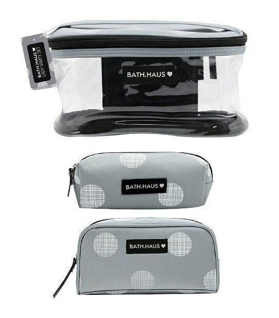 Bath Haus Cross Hatch Vanity Travel Set - 3 Piece