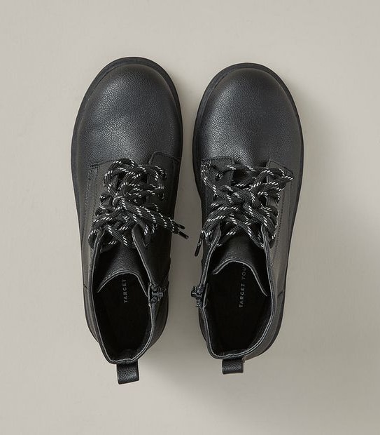 Kids Military Lace-Up Boots