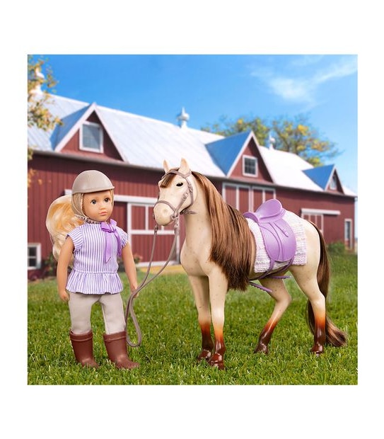 Lori Marjorie & Maple 15cm Mini Riding Doll & Horse Set
