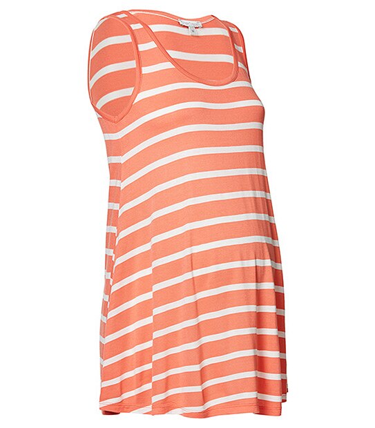 Maternity Swing Tank - Salmon / White