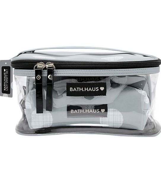 Bath Haus Cross Hatch Vanity Travel Set - 3 Piece