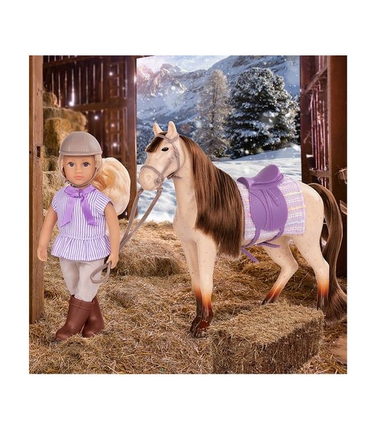 Lori Marjorie & Maple 15cm Mini Riding Doll & Horse Set