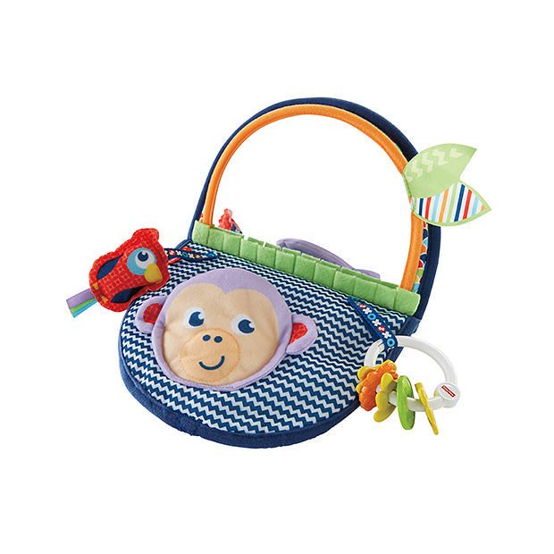 Fisher Price Monkey Mirror Baby Sensory Toy Textures Colours New Born Gift