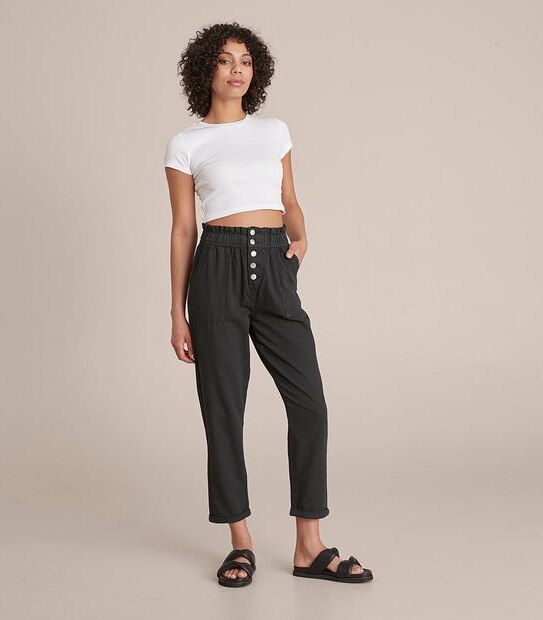 Lily Loves Button Front Tapered Pants