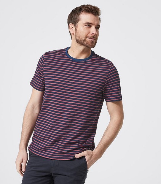 Stripe T-Shirt - Red & Indigo