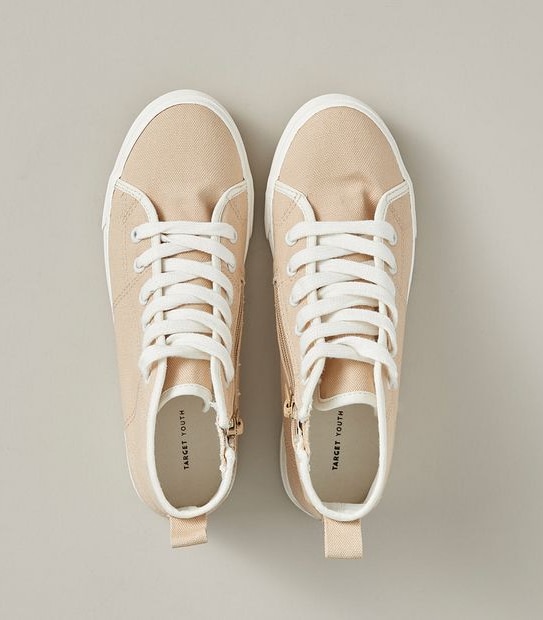 Kids Senior Canvas Hi-Top Sneakers