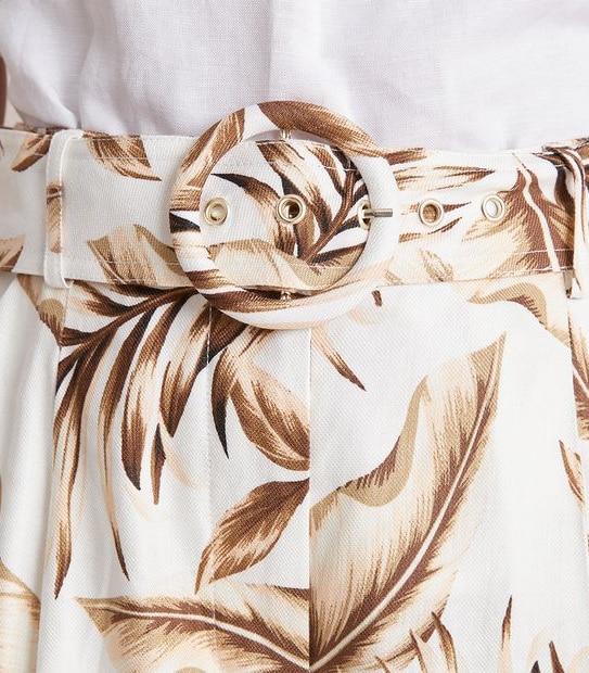 Preview Linen Blend High Waisted Belted Shorts