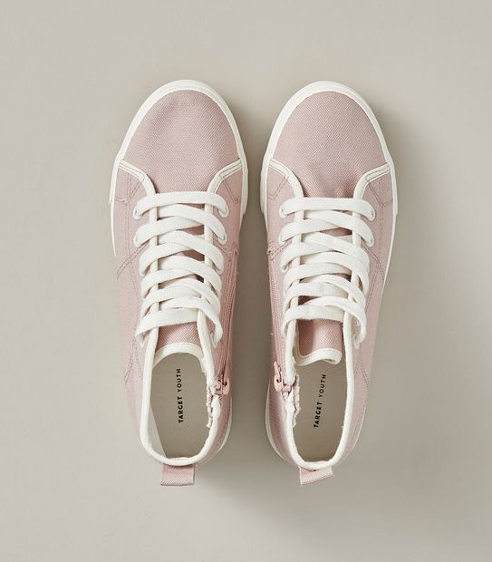 Kids Senior Canvas Hi-Top Sneakers