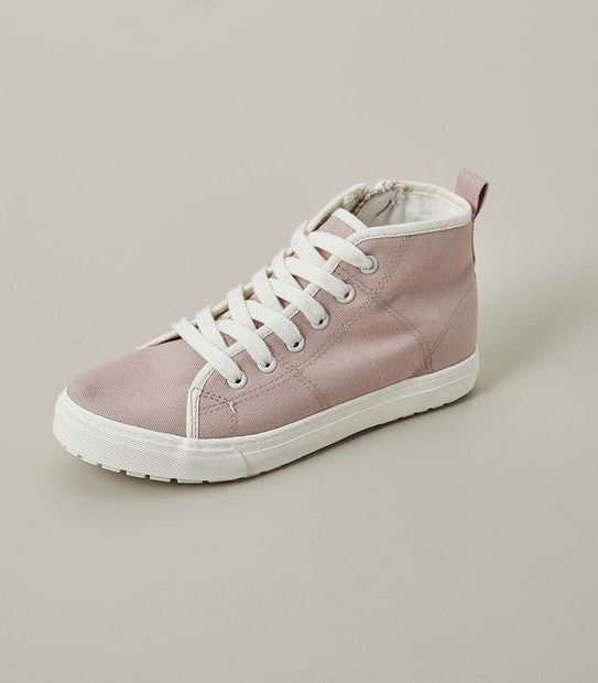 Kids Senior Canvas Hi-Top Sneakers