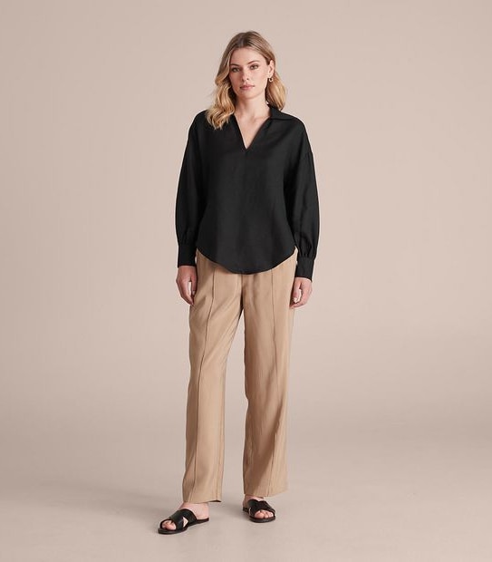 Preview Linen Blend Popover Shirt
