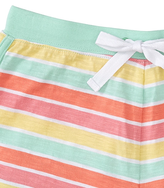 Girls' Striped Sleep Shorts