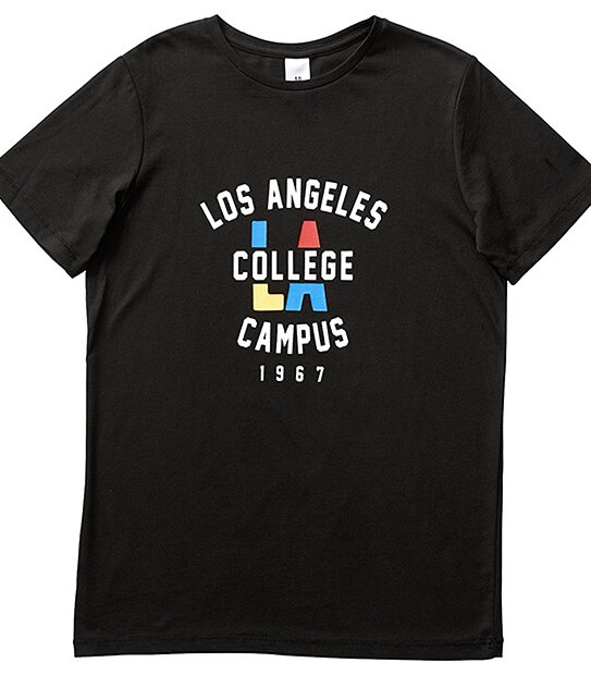 Short Sleeve Los Angeles Text Print T-Shirt