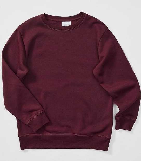 Crew Neck School Jumper - Burgundy