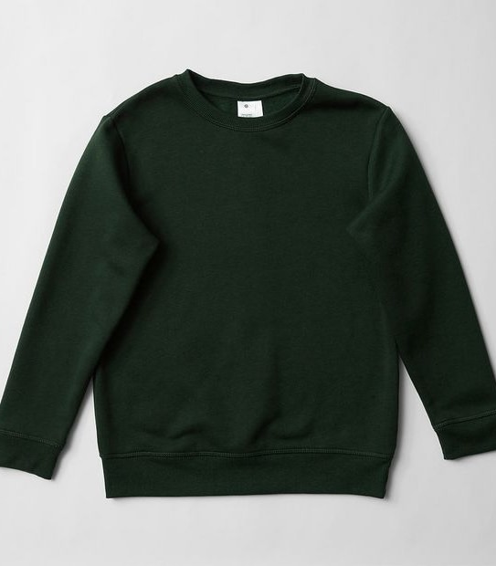 Crew Neck School Jumper - Bottle Green