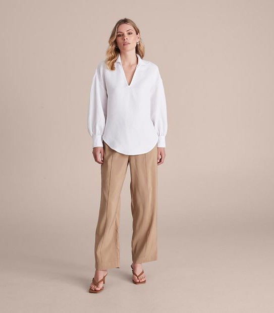 Preview Linen Blend Popover Shirt
