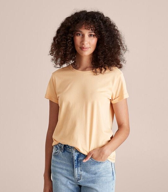 Cotton/Modal Relaxed Crew T-Shirt