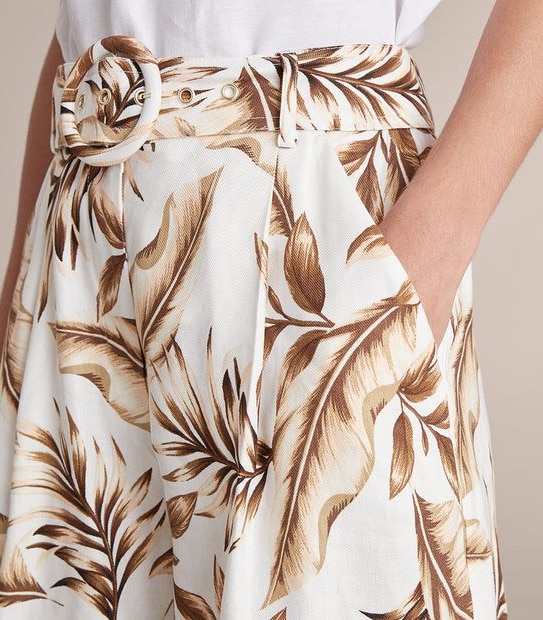 Preview Linen Blend High Waisted Belted Shorts