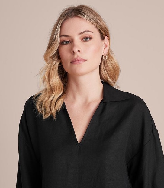 Preview Linen Blend Popover Shirt