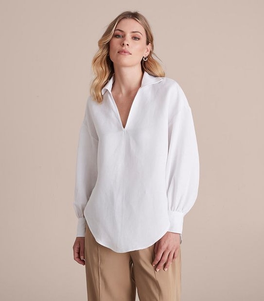 Preview Linen Blend Popover Shirt