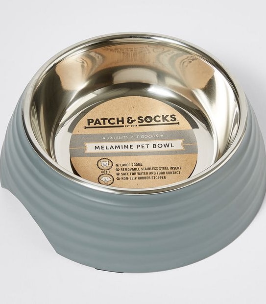 Patch & Socks Melamine Pet Bowl