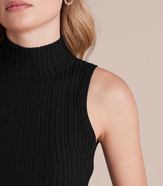 Preview High Neck Rib Tank Sweater