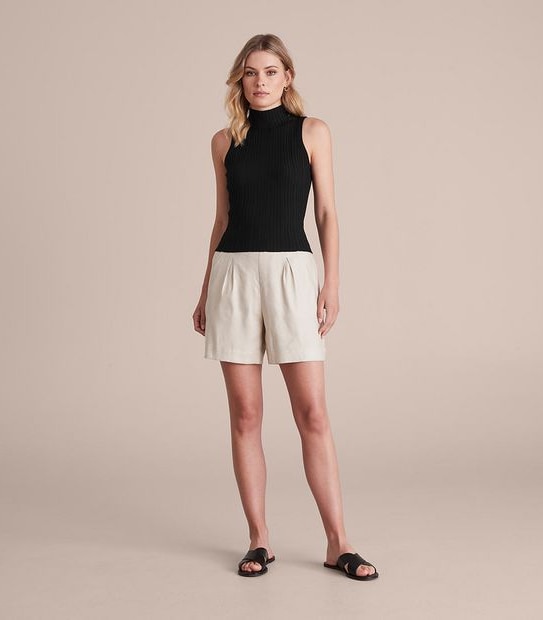 Preview High Neck Rib Tank Sweater