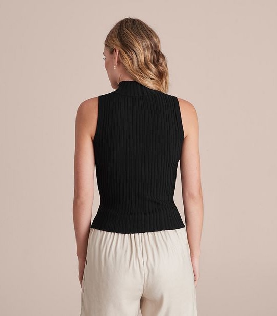 Preview High Neck Rib Tank Sweater