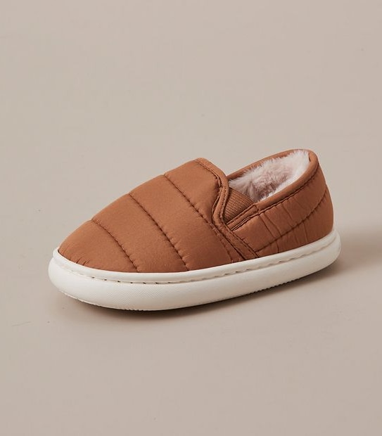Kids Youth Quilted Slippers