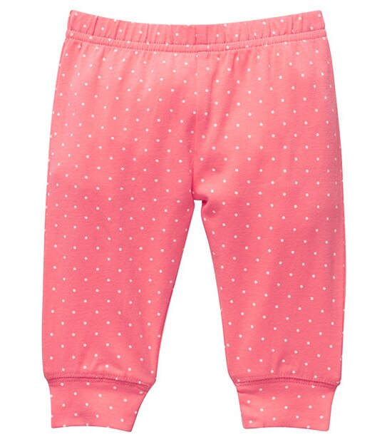 Newborn Stretch Pants - Coral Spot 1 of 2