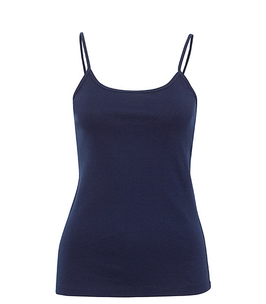 essentials Rib Singlet - Navy Blue