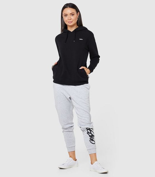 Mossimo Core Script Popover Hoodie Jumper - Black