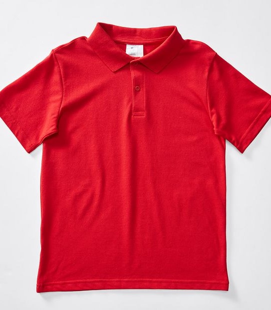 Short Sleeve School Polo Top - Red