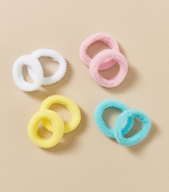 16 Pack Glitter Gift Box Hair Ties