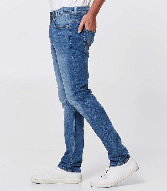 DENIM Phoenix Slim Tapered Jeans - Bright Blue