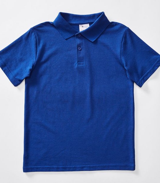 Short Sleeve School Polo Top - Royal Blue