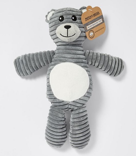 Patch & Socks Plush Bear Pet Toy