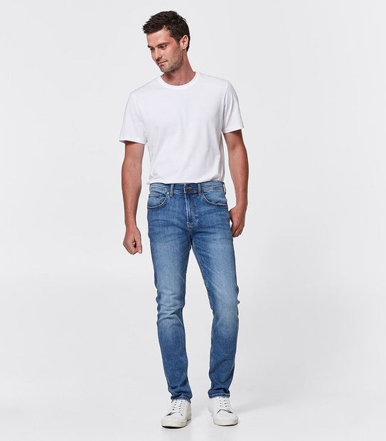 DENIM Phoenix Slim Tapered Jeans - Bright Blue